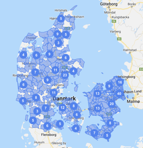 Kort over pladser